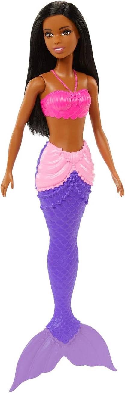 Barbie Fantasía Muñeca Sirena Aleta Morada con Rosa