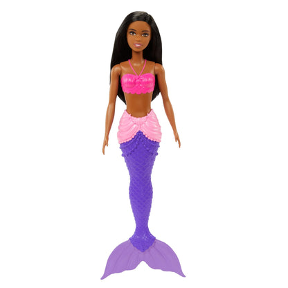 Barbie Fantasía Muñeca Sirena Aleta Morada con Rosa