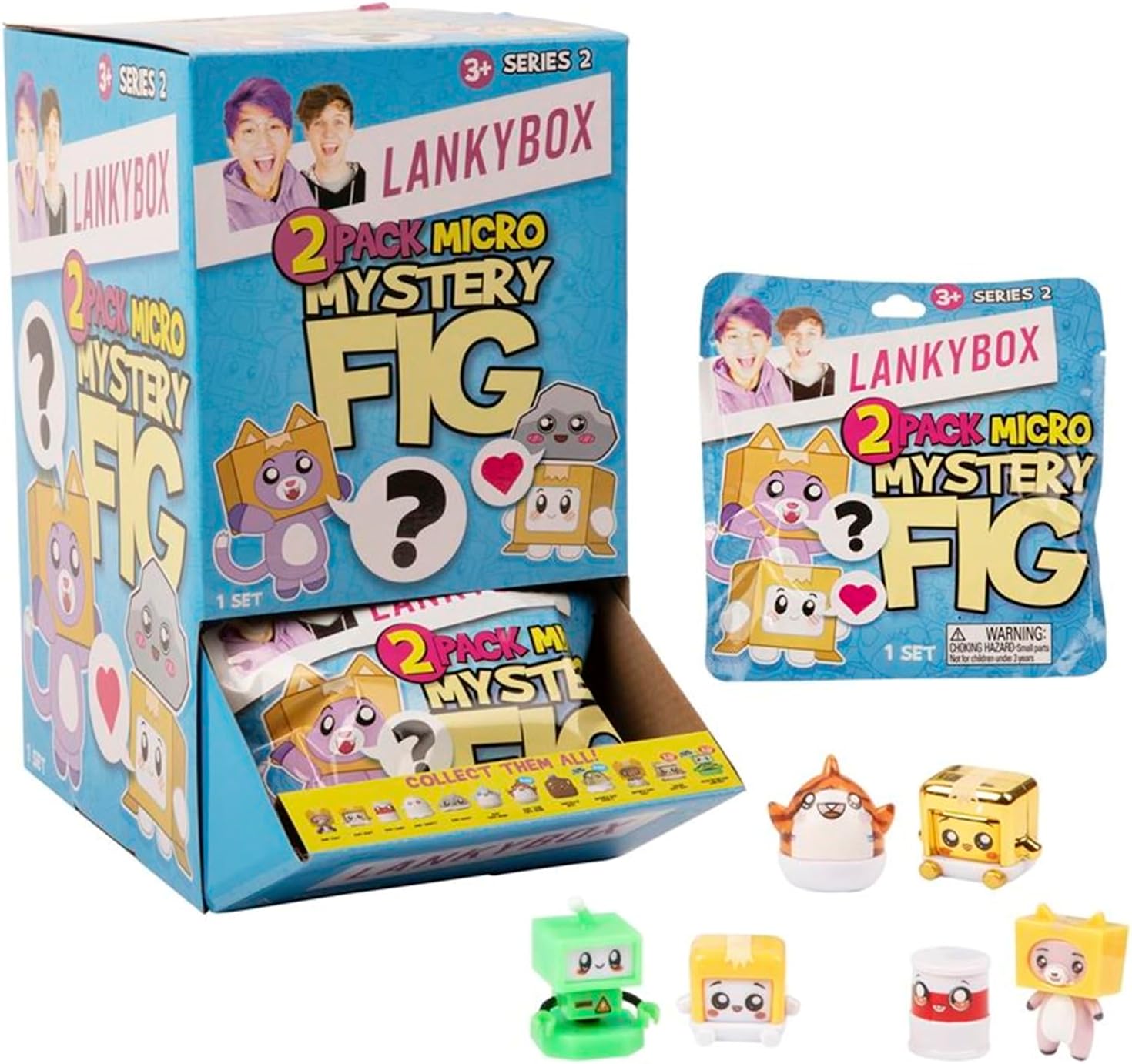 LankyBox 22202 Mystery Micro 2 Pack, Series 2, Collectible Mini Figures, Ultra-Rare Editions, Officially Licensed Merch-STYLES MAY VARY