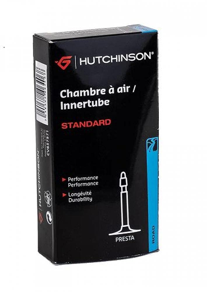 HUTCHINSON - Cámara de Aire - Estándar - Innertube - Resistencia y Antipinchazo - Bicicleta de Carretera - Válvula Presta - Espesor 0,9 mm - 48 MM