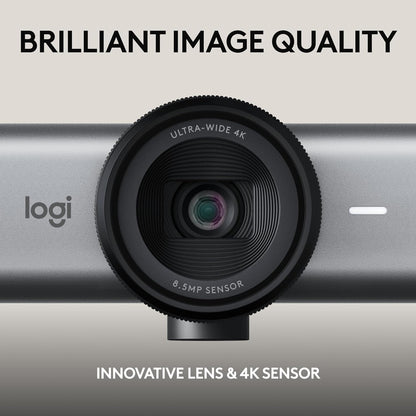 Logitech MX Brio 705 for Business 4K Webcam with Auto Light Correction, Ultra HD, Auto-Framing, Show Mode, USB-C, Works with Microsoft Teams, Zoom, Google Meet - Graphite