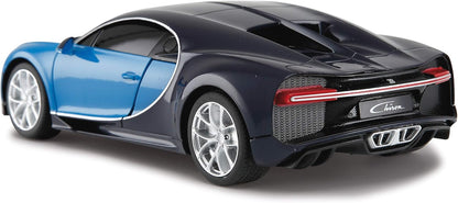 Jamara Bugatti 405137 Chiron 1:24 Blue 40 MHz – RC car, Officially Licensed, up to 1hr Drive time, Approx. 7 kph, True to The Original, Detailed Interior, high end Finish