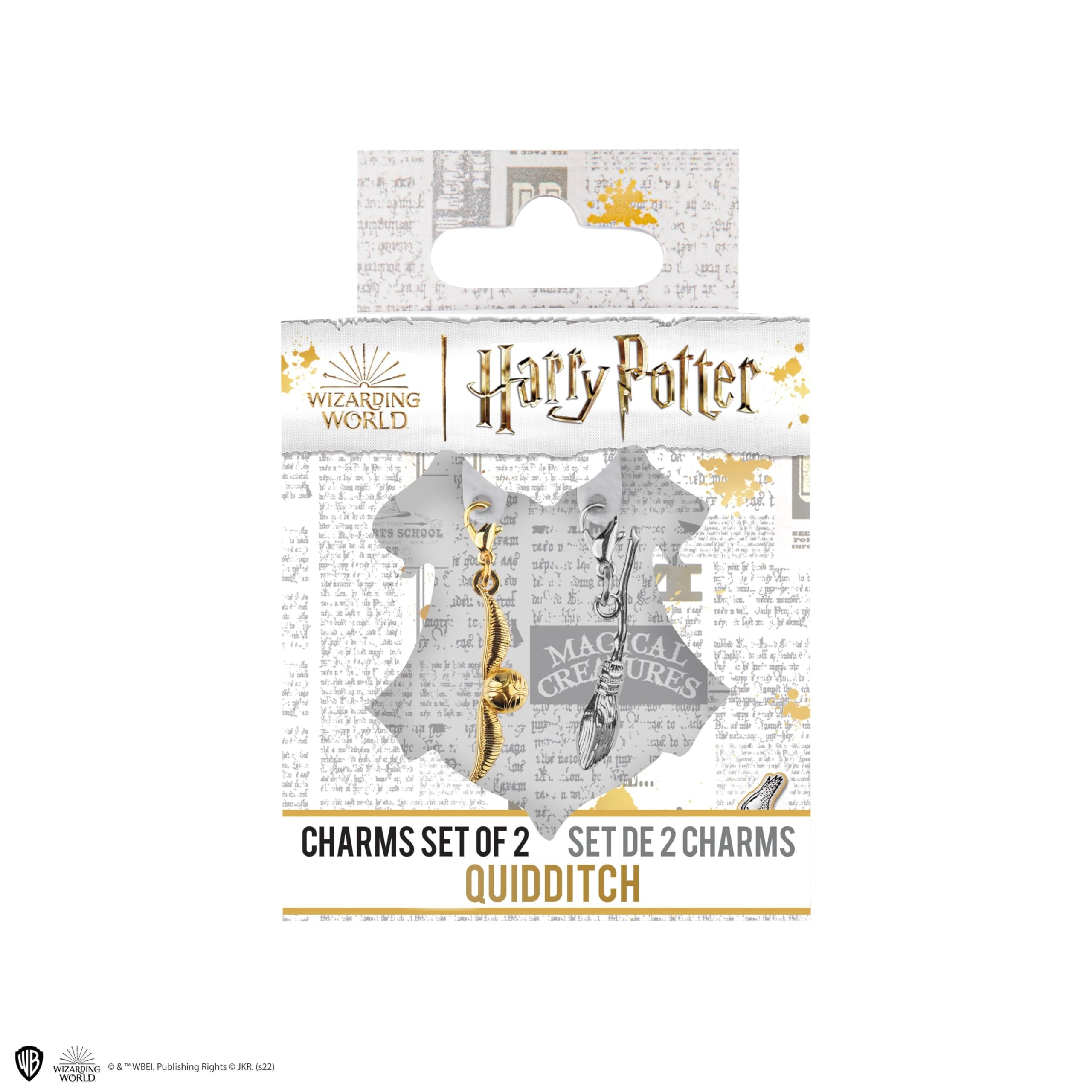 Set de 2 Charms Quidditch (Snitch Dorada y escoba