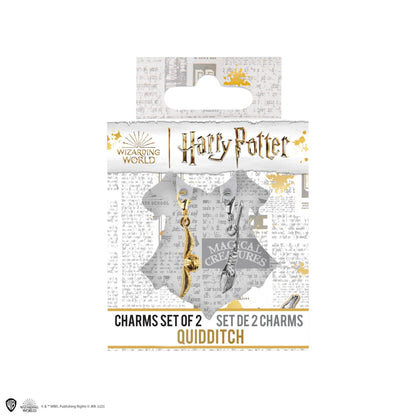 Set de 2 Charms Quidditch (Snitch Dorada y escoba