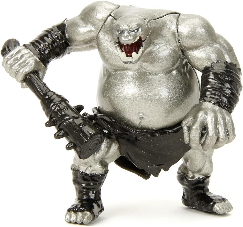 Jada Toys Dungeons and Dragons Figuren Set (Mega Pack mit 7 Sammelfiguren in 3 Größen) - DND Figuren aus Metall ab 12 Jahre (Elf, Human Barbarian, Zwerg, Golem, Oger, Beholder, Drache,), 4-10 cm