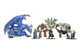 Jada Toys Dungeons and Dragons Figuren Set (Mega Pack mit 7 Sammelfiguren in 3 Größen) - DND Figuren aus Metall ab 12 Jahre (Elf, Human Barbarian, Zwerg, Golem, Oger, Beholder, Drache,), 4-10 cm