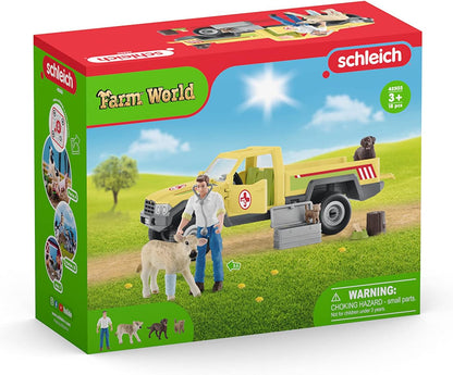 schleich 42503 Wild Life Veterinarian visit at the farm playset for ages 4+, 12 pieces Old pakaging