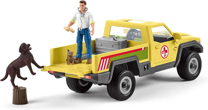 schleich 42503 Wild Life Veterinarian visit at the farm playset for ages 4+, 12 pieces Old pakaging