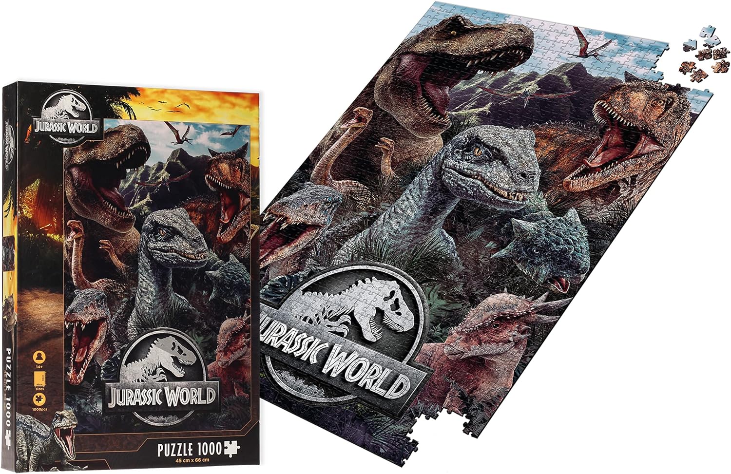 REDSTRING RS531139 Puzzle 1000 pieces Jurassic World Compo Various, Multicoloured, One Size