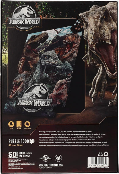 REDSTRING RS531139 Puzzle 1000 pieces Jurassic World Compo Various, Multicoloured, One Size