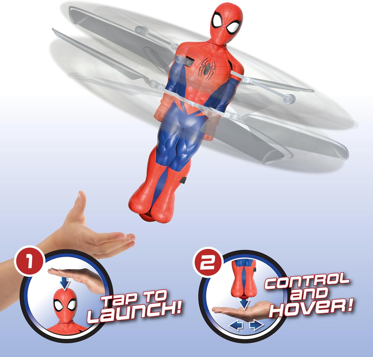 Character Options 08132 Spiderman Heroes Hover 'N' Spin Spider-Man with Real Flying Action