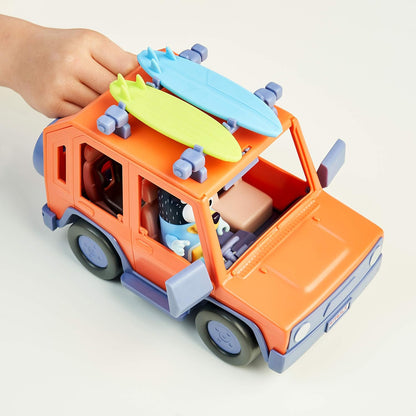 Bluey Ultimate Caravan Adventures - Caravan Playset and Three 2.5-3" Figures & 4WD Family Vehicle with 2 Surfboards Caravan Playset, Three Figures, & 4WD Vehicle Bundle