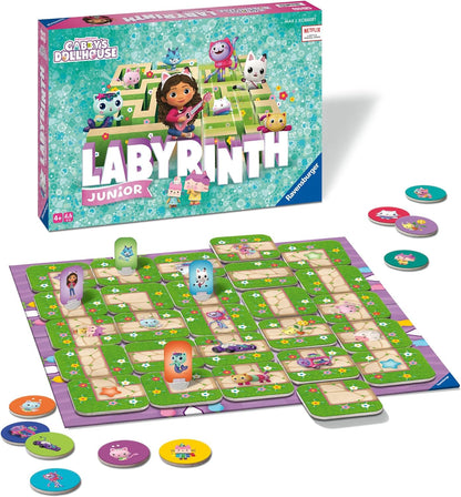 Ravensburger Gabby's Dollhouse Labyrinth Junior Moving Maze Board Game for Kids Age 4 Years Up - New 2024