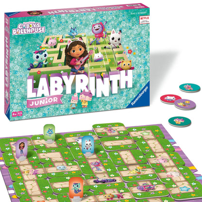 Ravensburger Gabby's Dollhouse Labyrinth Junior Moving Maze Board Game for Kids Age 4 Years Up - New 2024