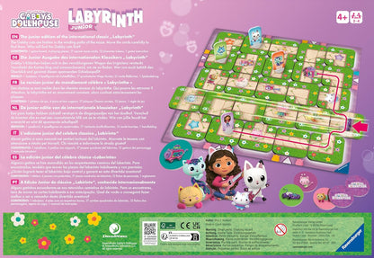 Ravensburger Gabby's Dollhouse Labyrinth Junior Moving Maze Board Game for Kids Age 4 Years Up - New 2024