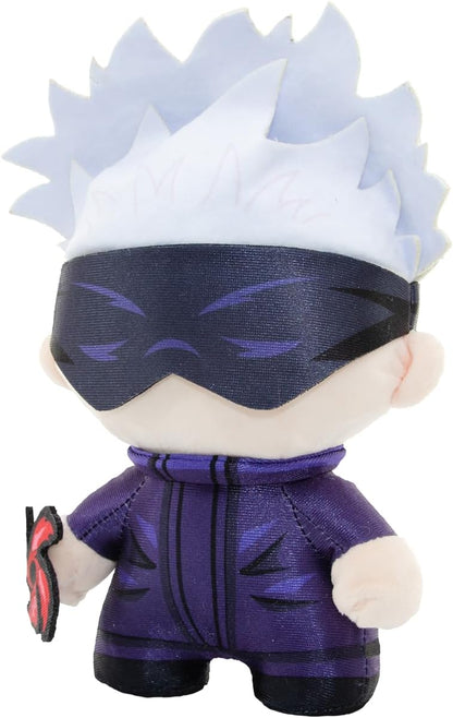 YuMe DZNR Jujutsu Kaisen Jouet en peluche – Satoru Gojo Hero Box Collectable de 13 cm | Marchandise sous licence Crunchyroll | Cadeau pour enfants, adultes et fans de manga | Obtenez les 4 peluches