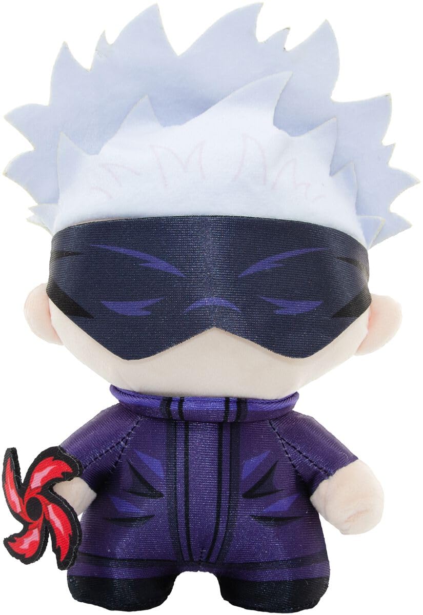 YuMe DZNR Jujutsu Kaisen Jouet en peluche – Satoru Gojo Hero Box Collectable de 13 cm | Marchandise sous licence Crunchyroll | Cadeau pour enfants, adultes et fans de manga | Obtenez les 4 peluches