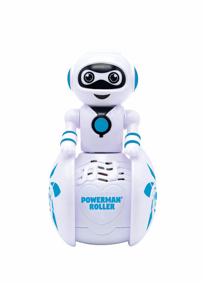 LEXIBOOK, Powerman Roller, My tumble robot, Light and sound effects, Built-in gyroscope, ROB01, White/Blue