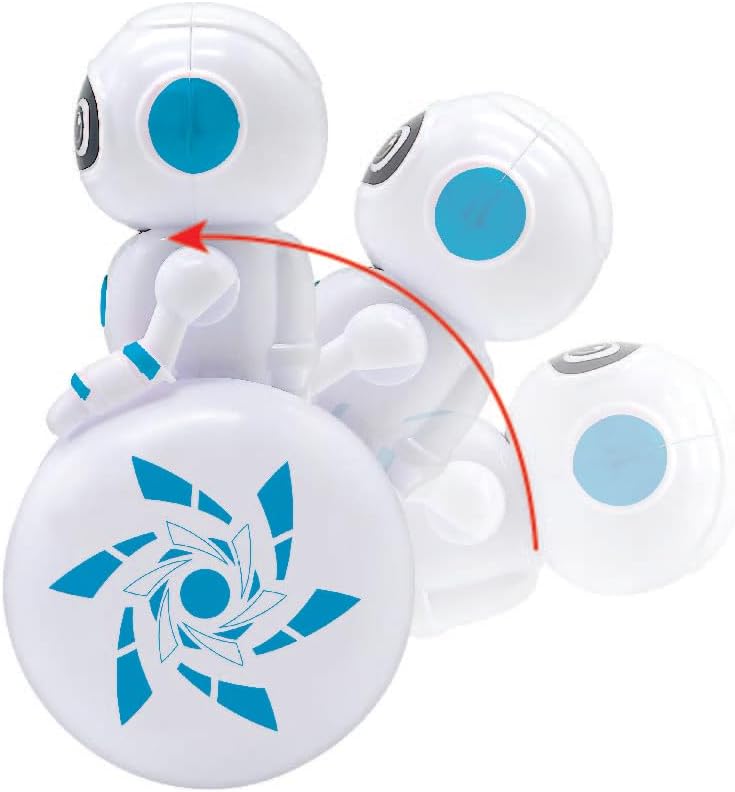 LEXIBOOK, Powerman Roller, My tumble robot, Light and sound effects, Built-in gyroscope, ROB01, White/Blue
