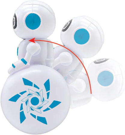 LEXIBOOK, Powerman Roller, My tumble robot, Light and sound effects, Built-in gyroscope, ROB01, White/Blue