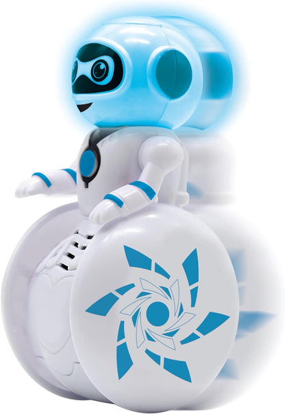 LEXIBOOK, Powerman Roller, My tumble robot, Light and sound effects, Built-in gyroscope, ROB01, White/Blue