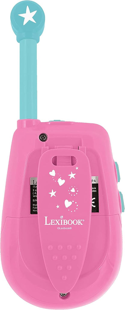 Lexibook, Unicorn, Digital Walkie-Talkies for Children, 2 km Transmission Range, Morse Light Function, Belt Clip for Transport, Battery operated, Pink, TW25UNI