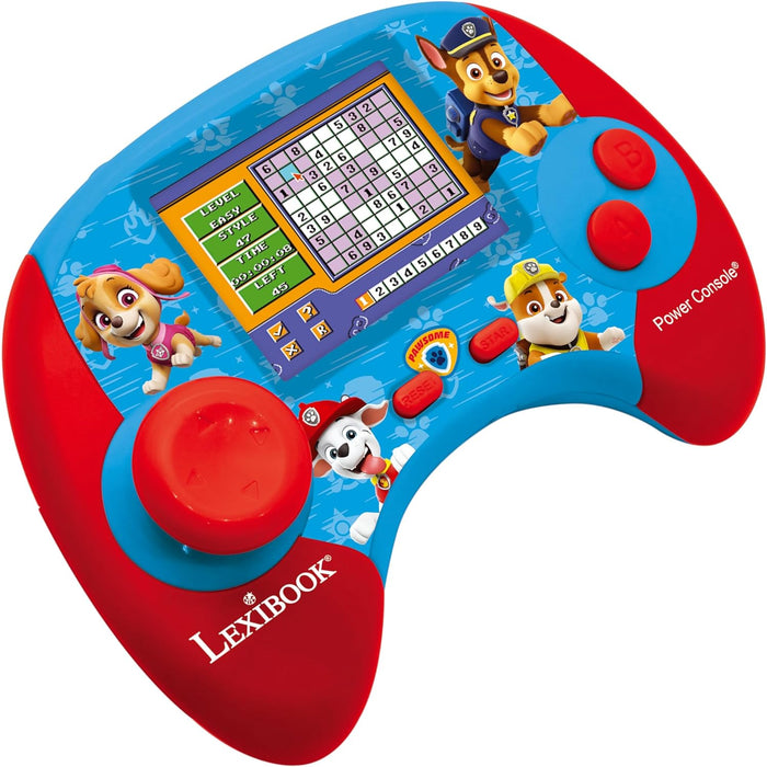 Lexibook, Paw Patrol, Power Console®, Bilingual educational game console with 100 activities, English/French, Blue/red, JCG100PAi1