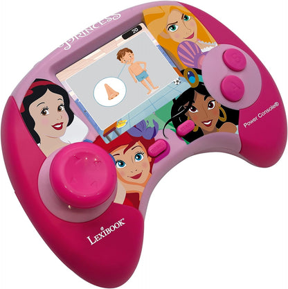 Lexibook, Disney Princess, Power Console®, Bilingual educational game console with 100 activities, French/English, Pink, JCG100DPi1
