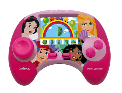 Lexibook, Disney Princess, Power Console®, Bilingual educational game console with 100 activities, French/English, Pink, JCG100DPi1