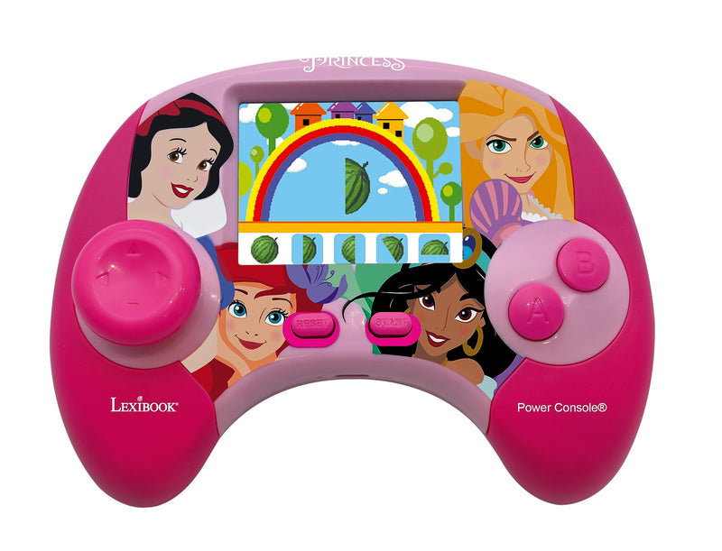 Lexibook, Disney Princess, Power Console®, Bilingual educational game console with 100 activities, French/English, Pink, JCG100DPi1