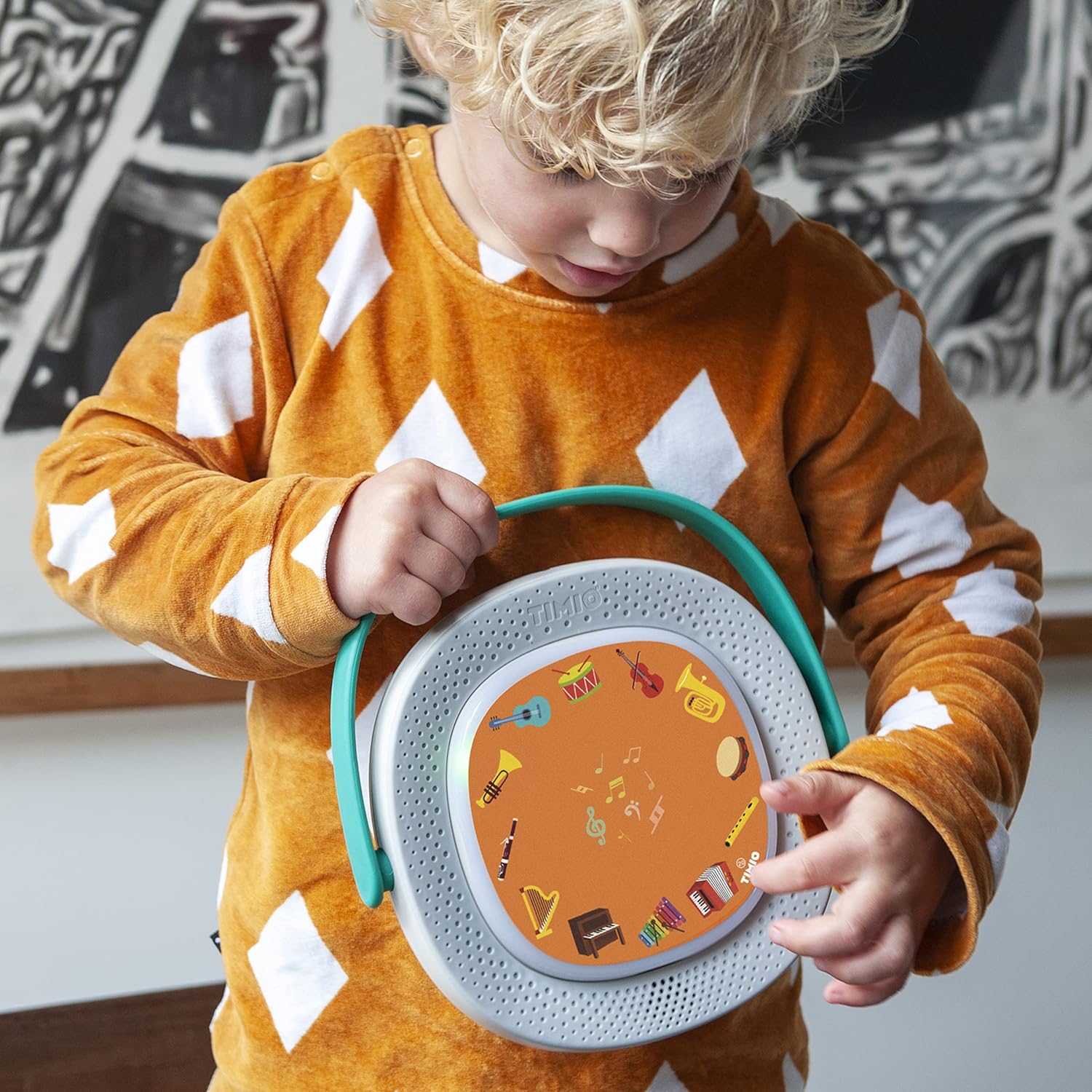 TIMIO Disk Set # 1: 5 Audio-Discs voor de TIMIO Player | Leer Kleuren, Wilde Dieren, Muziekinstrumenten, 96 Kinderliedjes Vol. 1, Lichnaamsdelen | Alles in 8 Talen | Leerspeelgoed van 2 - 6 Jaar