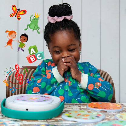 TIMIO Disk Set # 1: 5 Audio-Discs voor de TIMIO Player | Leer Kleuren, Wilde Dieren, Muziekinstrumenten, 96 Kinderliedjes Vol. 1, Lichnaamsdelen | Alles in 8 Talen | Leerspeelgoed van 2 - 6 Jaar