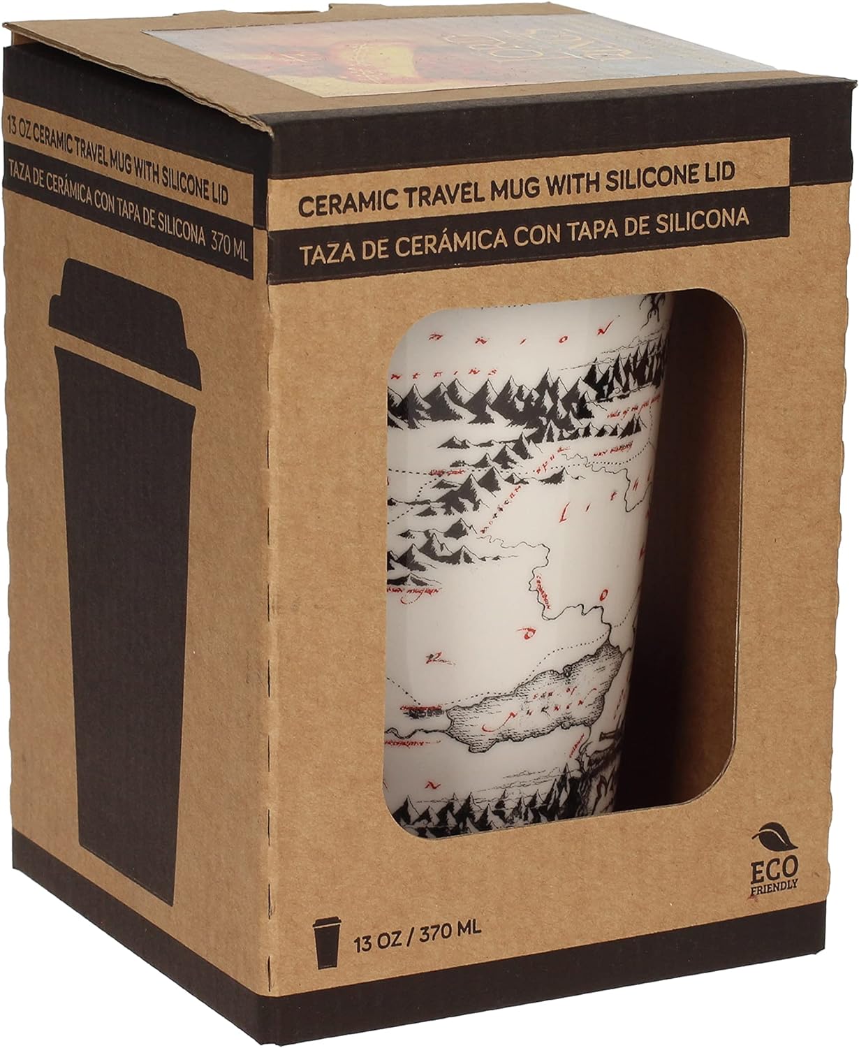 El Señor de los Anillos Teether Map Coffee Tumbler