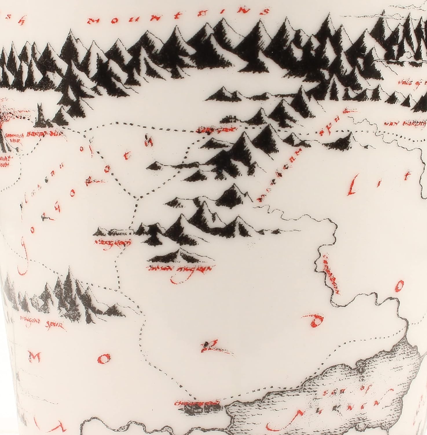 El Señor de los Anillos Teether Map Coffee Tumbler