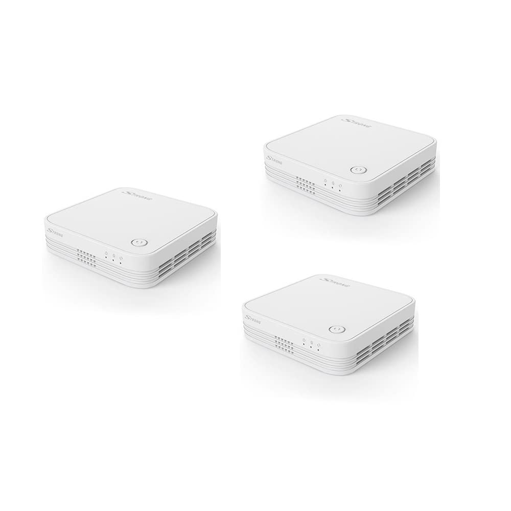 STRONG ATRIA AC1200 Whole Home Mesh Wi-Fi System, up to 5,000sq.ft Wi-Fi Coverage, Three Gigabit Ports per node, App Control, Guest Network, Parental Controls, Simple Set Up (3 Pack) AC1200 | 3-Pack | Wi-Fi 5