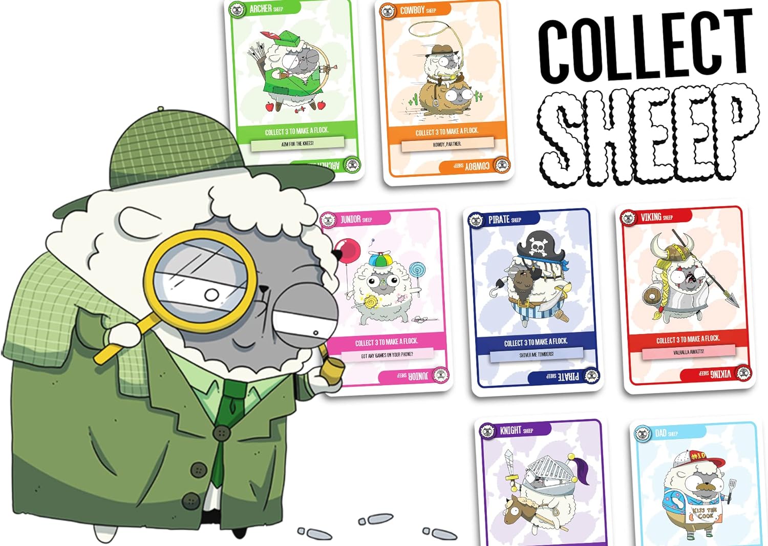 Sheep in Disguise - The Original Core Game, Card Game Packed Full of Sheep, Ages 10+, 2-6 Players, 20-45 Min, Gold