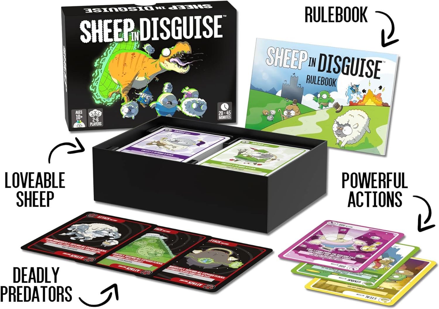Sheep in Disguise - The Original Core Game, Card Game Packed Full of Sheep, Ages 10+, 2-6 Players, 20-45 Min, Gold