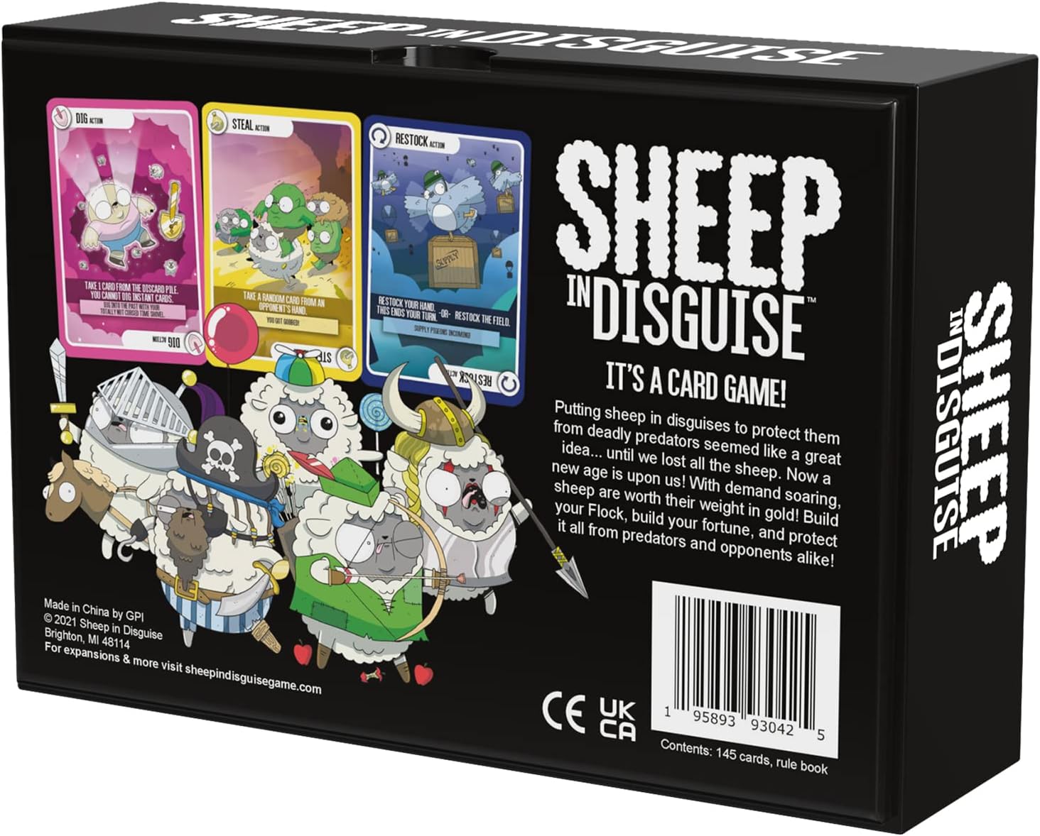 Sheep in Disguise - The Original Core Game, Card Game Packed Full of Sheep, Ages 10+, 2-6 Players, 20-45 Min, Gold