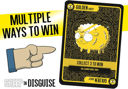 Sheep in Disguise - The Original Core Game, Card Game Packed Full of Sheep, Ages 10+, 2-6 Players, 20-45 Min, Gold
