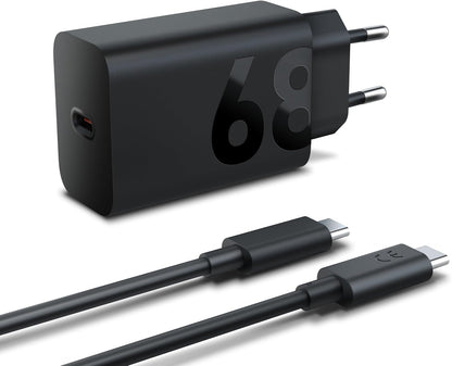 Lenovo Cavo di ricarica USB-C da parete con adattatore, 68 W, 1,5 m, specifico per tablet