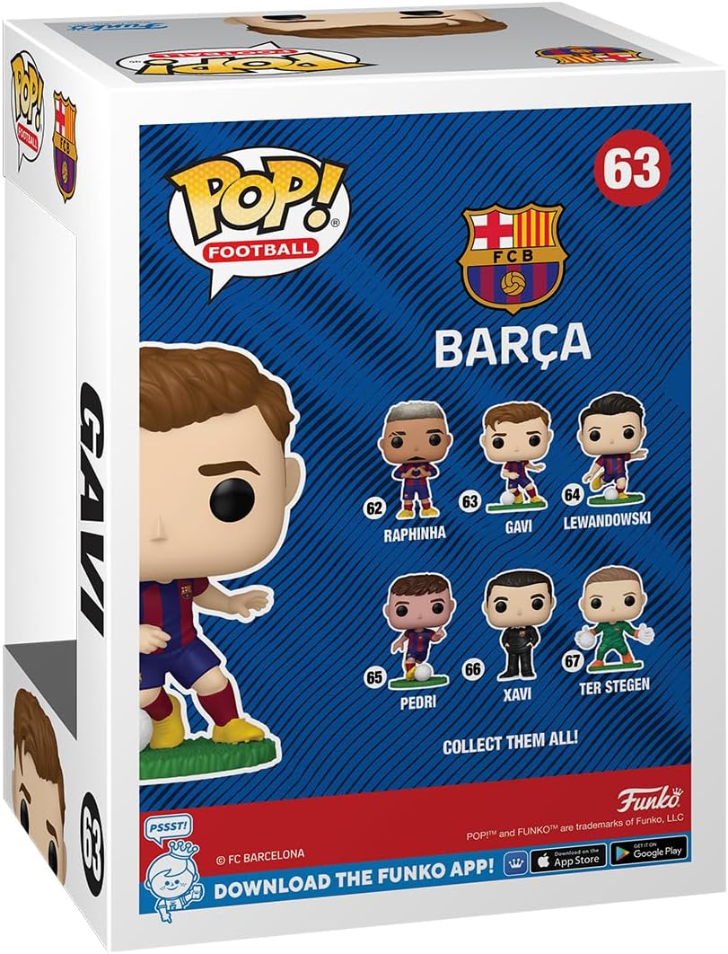 Funko POP! Football: Barcelona - Gavi - Barcelona FC - Collectable Vinyl Figure - Gift Idea - Official Merchandise - Toys for Kids & Adults - Sports Fans