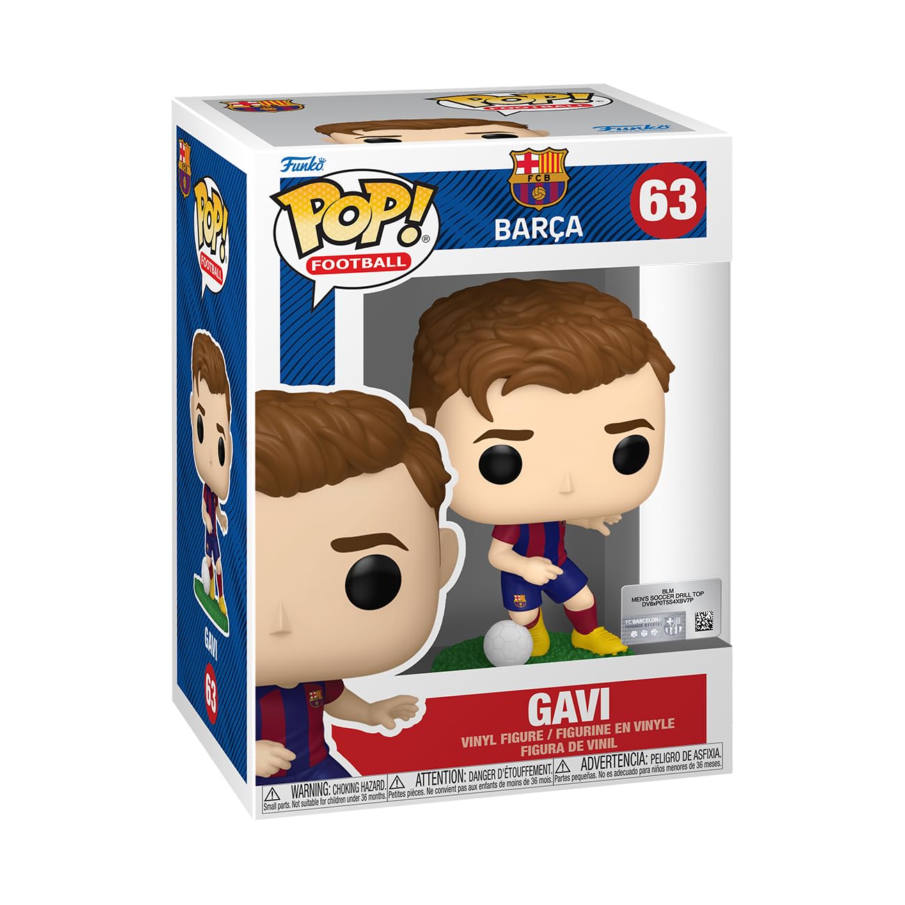 Funko POP! Football: Barcelona - Gavi - Barcelona FC - Collectable Vinyl Figure - Gift Idea - Official Merchandise - Toys for Kids & Adults - Sports Fans