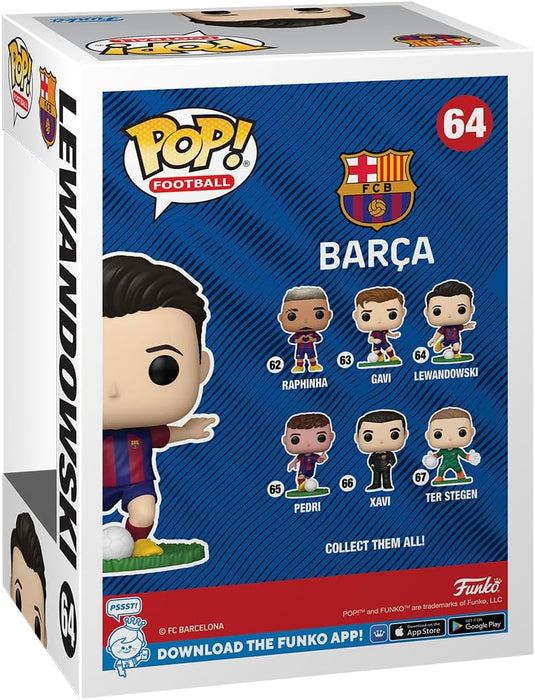 Funko POP! Football: Barcelona - Robert Lewandowski - Barcelona FC - Collectable Vinyl Figure - Gift Idea - Official Merchandise - Toys for Kids & Adults - Sports Fans - Model Figure for Collectors