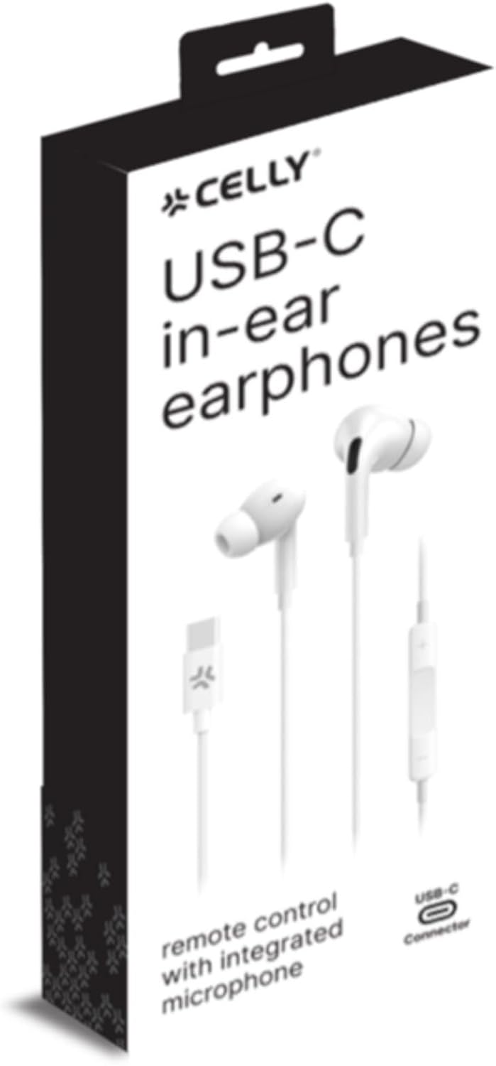 Celly UP 1200 USB-C Headphones, One Size, White