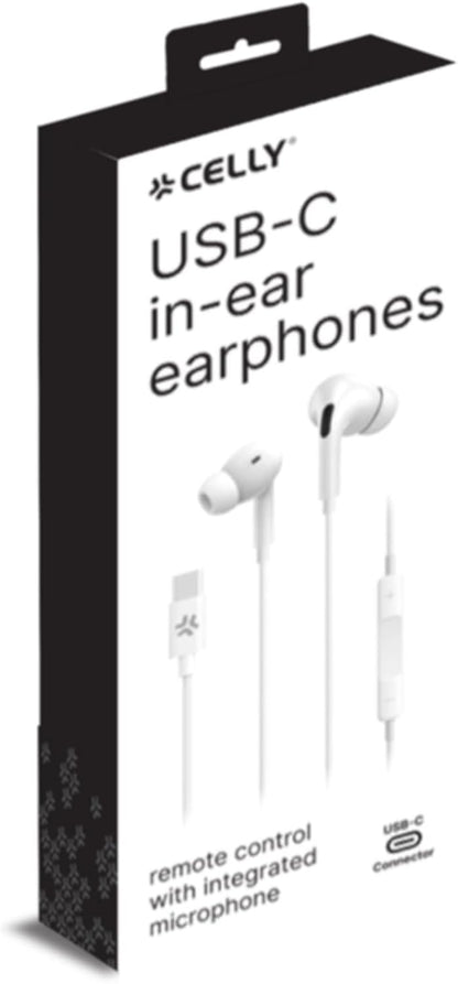 Celly UP 1200 USB-C Headphones, One Size, White