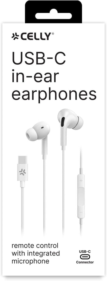 Celly UP 1200 USB-C Headphones, One Size, White