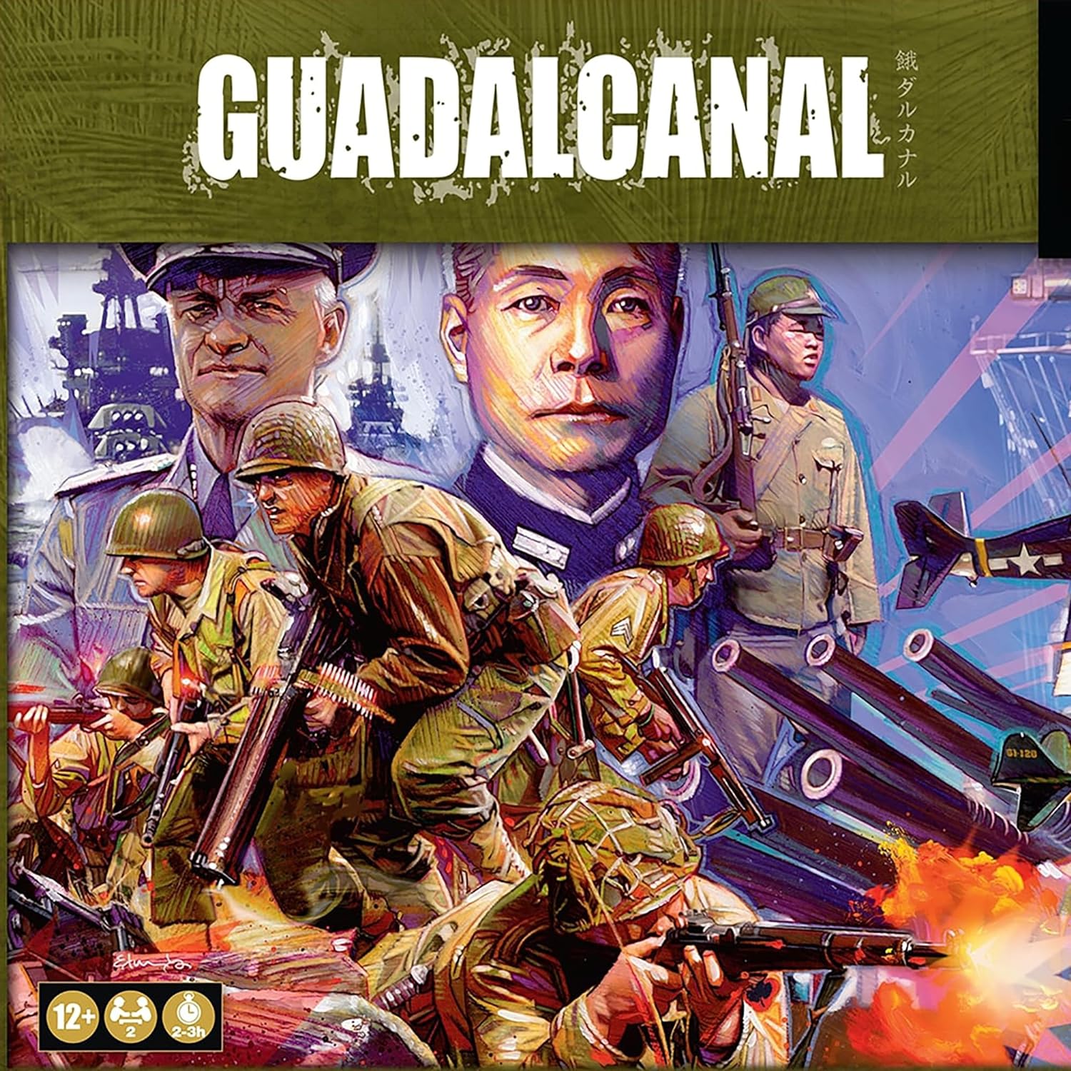 Renegade Game Studios: Axis & Allies - Guadalcanal - Strategy Board Game, Control of The Soloman Islands, Set in 1942, Ages 13+, 2 Players, 120-80 Min
