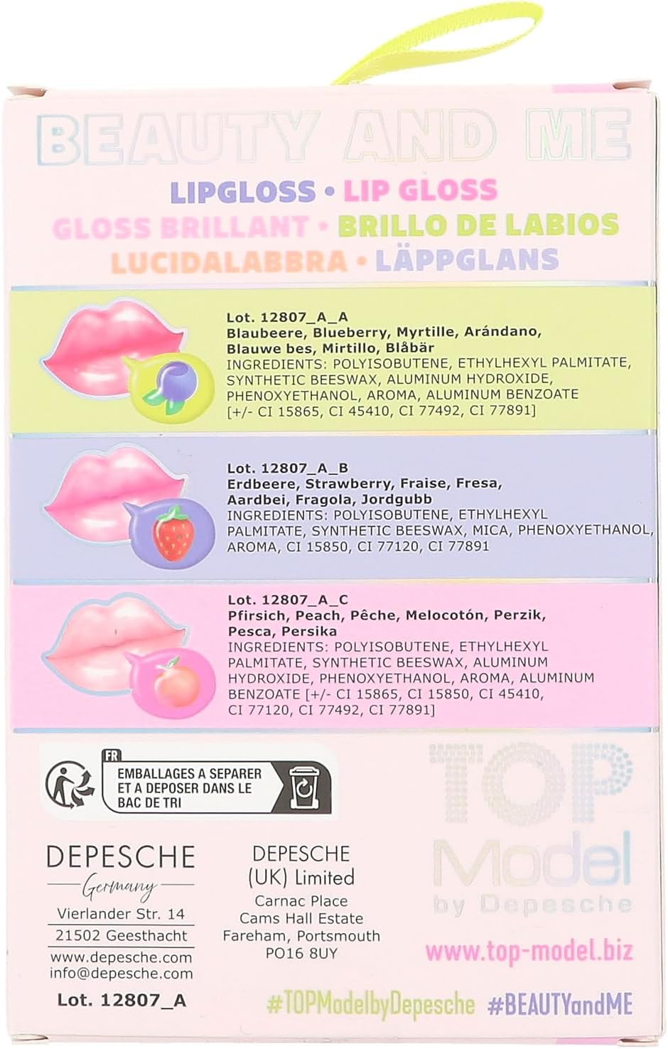Topmodel Lip Gloss Set Beauty And Me ( 0412807 )