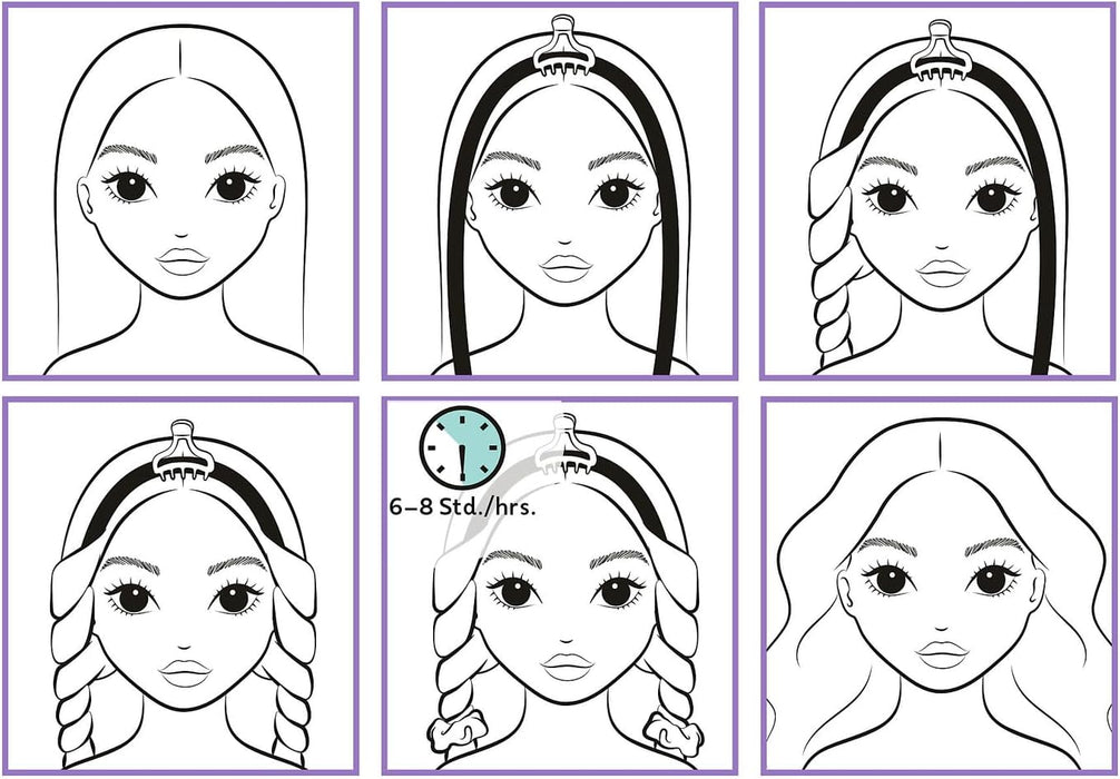 Depesche 12827 TOPModel Beauty and Me Krultang Set in roze en met harten, incl. Papilot, haarklem en 2 Scrunchies