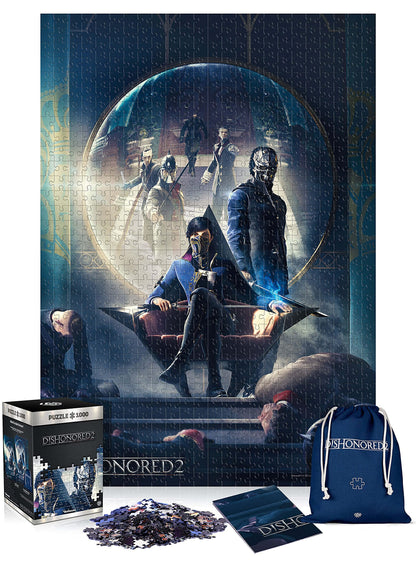 Good Loot Dishonored 2 Throne - Legpuzzels van 1000 Stukjes voor Volwassenen en Kinderen Vanaf 14 Jaar - Gamingpuzzel van 68x48cm met Poster en Draagtas - Dishonored Koopwaar